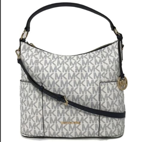 michael kors anita signature large convertible shoulder bag|Michael Kors Anita Signature PVC Large Convertible Shoulder.